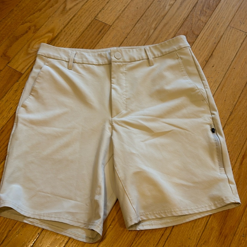 Tan khaki golf shorts, quick dry